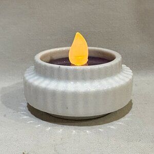 Lyngby Denmark White Porcelain Tealight Holder Designed by Karakter Copenhagen